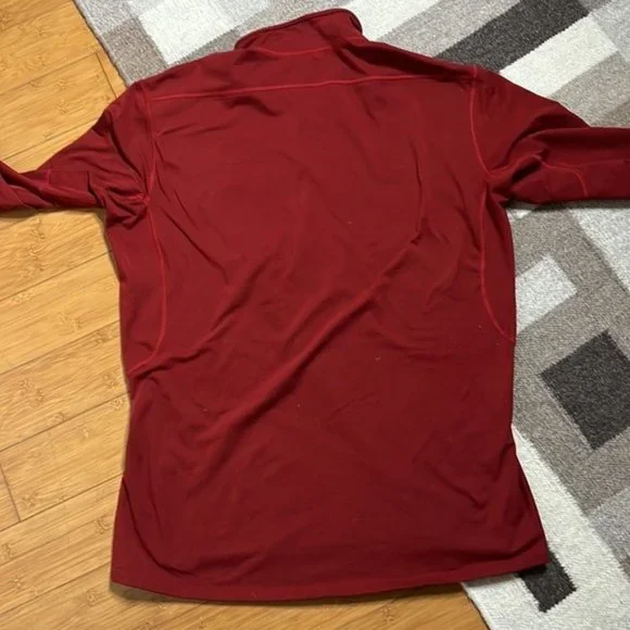 Sold.  Arcteryx Men’s Long Sleeve 1/2 Zip Neck Shirt pull on XL Rust Pocket - Picture 8 of 8